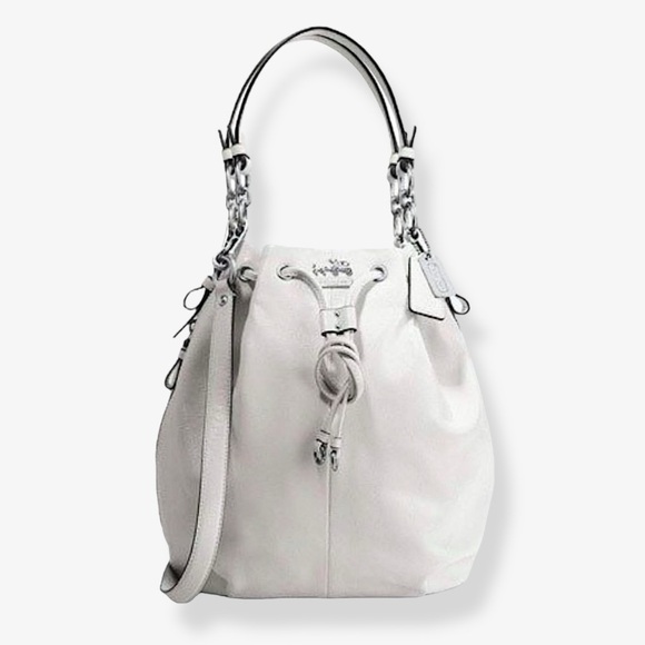 Coach XL Limited Edition Marielle Madison Drawstring Bag | White Leather | $400 - Picture 13 of 13